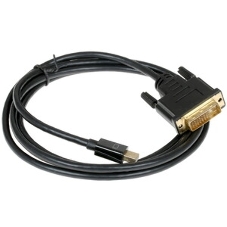 Кабель mDP-DVI Cablexpert CC-mDPM-DVIM-6, 20M/25M, 1.8м, черный, позол.разъемы, пакет