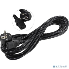 Кабель питания ExeGate Power PC-5P (Евровилка угловая Schuko->С13) VDE-250V-3*0.75-CU, 10A, 5м
