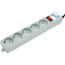 Сетевой фильтр Powercube SPG-B-15 5 м, 5 розеток, серый, коробка