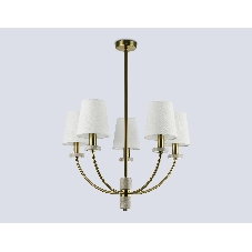 Люстра Ambrella light LH75351/5 SB/WH бронза/белый E14*5 max 40W D630*780
