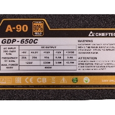 Блок питания Chieftec A-90 GDP-650C RTL, 650Вт, 140мм, модульный, черный