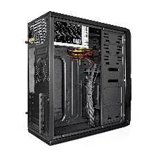 Компьютерный корпус Miditower ExeGate XP-329S-UNS500 (ATX, БП UNS500 с вент. 12см, 2*USB, аудио, черный)