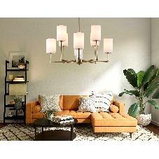 Люстра Ambrella light LH56217/8 BS/FR латунь/белый матовый E27/8 max 60W D700*600