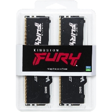Оперативная память Kingston Fury Beast, DDR5, 32Gb (2x16GB), 5600MHz, CL36, DIMM, с радиаторами, RGB, черный