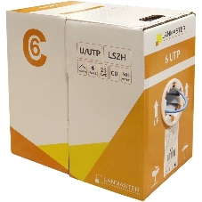 Кабель LANMASTER U/UTP, 4 пары, Кат. 6, с перегородкой, 550Mhz, LSZH, нг(A)-HF, оранжевый, 305 м