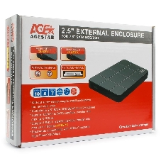 Внешний корпус для HDD AgeStar 3UB2P1 SATA III пластик черный 2.5