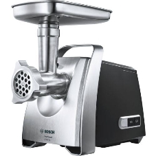 Мясорубка электрическая Bosch MFW68680 черный, 2200 Вт, 4.3 кг/мин, реверс, защита от перегрузки, насадки - 5