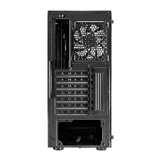 Компьютерный корпус Miditower ExeGate EVO-9211 (ATX, без БП, с окном, 2хUSB+1хUSB 3.0, HD аудио, черный, 1 вент. с RGb подсветкой)