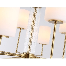 Люстра Ambrella light LH56217/8 BS/FR латунь/белый матовый E27/8 max 60W D700*600