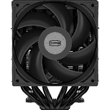 Кулер для процессора PCCooler RT620 Digital BK (250W, 4-pin PWM, LED temp., 157mm, 6x6mm, 2x120мм, 73.32CFM, 34.9dBA, 2200RPM, S: 1851/1700/1200/115X, AM5/AM4, черный)
