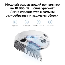 Робот-пылесос Xiaomi Robot Vacuum S40 EU белый, 5200 мAч Li-Ion, уборка сухая/влажная, пылесборник контейнер 0.52 л
