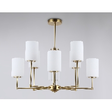 Люстра Ambrella light LH56217/8 BS/FR латунь/белый матовый E27/8 max 60W D700*600