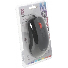 Мышь проводная Defender Ultra Classic MB-280 черный, 1200 dpi, USB, кнопки - 4