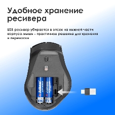 Комплект клавиатура+мышь Oklick S290W беспроводной, USB, 1600 DPI, чёрный