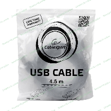 Кабель Gembird PRO USB 2.0 удлинительный 4.5м AM/AF позол. контакты, пакет