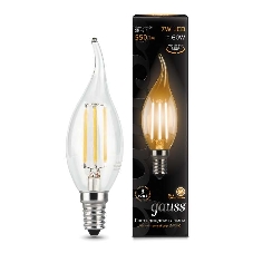 Лампа светодиодная Filament Свеча на ветру E14 7Вт 2700К Gauss 104801107