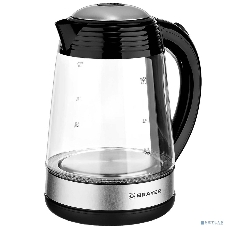 Чайник электрический BRAYER BR1012 2200 Вт, 1.7 л, высококач.стекло, подсвет, автоотключ при закипании