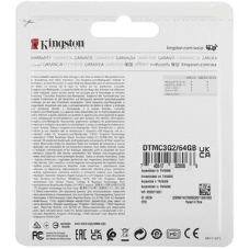 Флешка USB Kingston DataTraveler Micro (DTMC3G2/64Gb), 64Gb, USB 3.2 Gen 1, R/W 200/60, серебристый