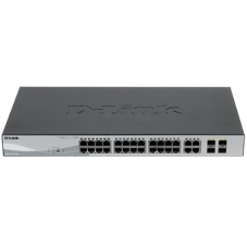 Коммутатор D-Link DGS-1210-28P/FL2A, 24×1 Гбит/с + 4×1 Гбит/с Combo, настраиваемый