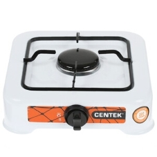 Плита настольная газовая Centek CT-1520 белый, 1.7 кВт, газ, конфорки - 1, эмаль, поворотные переключатели