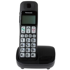 Телефон беспроводной (DECT) Panasonic KX-TGE110RUB черный АОН
