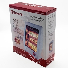 Инфракрасный обогреватель Sakura SA-0670DG, серый, кварцевый, 900Вт, 20 м2