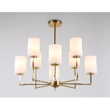 Люстра Ambrella light LH56217/8 BS/FR латунь/белый матовый E27/8 max 60W D700*600