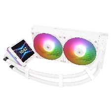 Водяное охлаждение для процессора Thermalright Grand Vision 240 (240mm, LED, White, ARGB/Fans: 2x120mm, 80.45CFM, 29.4dBA, 2150RPM/Pump height 72.5mm, 6400RPM, Rad thickness 27mm/S: 1700, 1200, 1851, 115X, 2011, 2066, AM5, AM4)