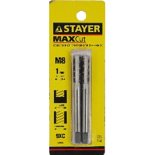 Комплект метчиков, 2 шт STAYER M8х1.0