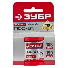 Припой Зубр 55450-100-20ПОС 61 проволока 100г 2мм
