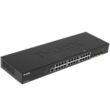 Коммутатор D-Link DGS-1250-28X/A1A, 24×1 Гбит/с + 4×10 Гбит/с SFP+, управляемый