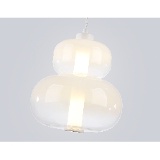 Подвесной светодиодный светильник Ambrella light LH11051 WH/FR белый/белый матовый 12W 3000K D230*265