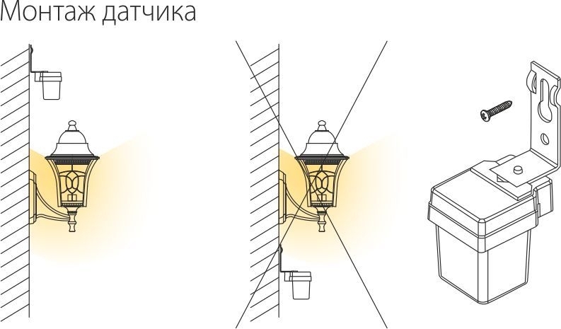 SNS-L-06 1200W IP44 / датчик освещенности / Белый
