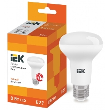 Лампа cветодиодная Iek LLE-R63-8-230-30-E27 ECO R63 рефлектор 8Вт 230В 3000К E27 IEK