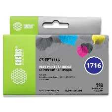 Картридж струйный Cactus CS-EPT1716 17XL черный/желтый/голубой/пурпурный (44.6 мл) для Epson Expression Home XP-33/103/203 Картридж струйный Cactus CS-EPT1716 17XL черный/желтый/голубой/пурпурный (44.6 мл) для Epson Expression Home XP-33/103/203