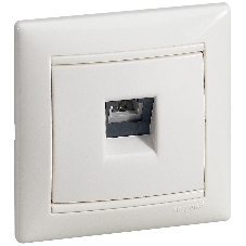 Legrand Legrand 774438 Розетка телефонная Valena RJ11 4 контакта 1 коннектор (белая)
