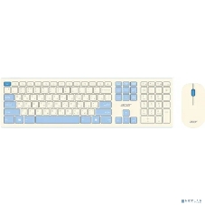 Комплект клавиатура + мышь Acer OCC205 беспроводной USB, 1200 dpi, белый/голубой