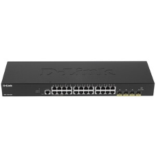 Коммутатор D-Link DGS-1250-28X/A1A, 24×1 Гбит/с + 4×10 Гбит/с SFP+, управляемый