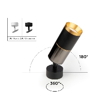 Корпус светильника C6313 SBK черный песок D60*H80mm MR16 GU5.3