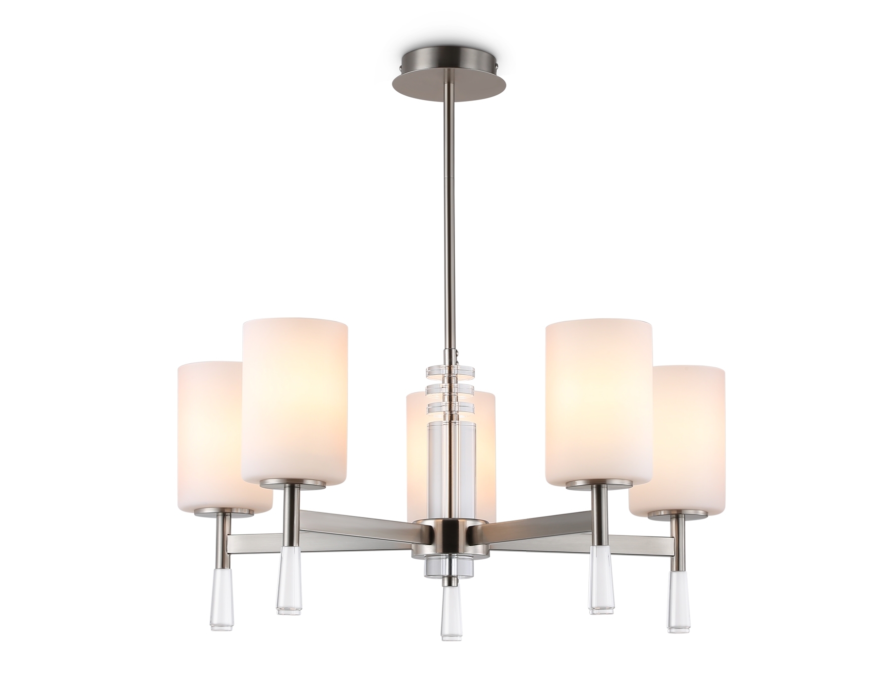 Люстра Ambrella light LH56251/5 SN/FR никель/белый матовый E27/5 max 60W D600*590