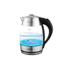 Чайник электрический Centek CT-0059 London, стекло, 1.8л, 2200Вт, LED-подсветка, отделка нерж.