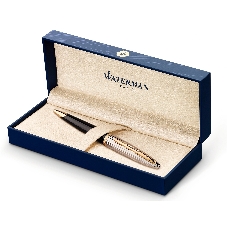 Ручка шариковая Waterman Carene De Luxe (CWS0700000) Black Silver GT, M, син. черн. подар.кор.
