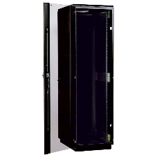 Шкаф телекоммуникационный напольный 42U (600x600) дверь стекло, черный (ШТК-М-42.6.6-1ААА-9005) (3 коробки)