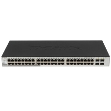 Коммутатор D-Link DGS-1210-52X/ME/C1A, 48×1 Гбит/с + 4×10 Гбит/с SFP+, управляемый