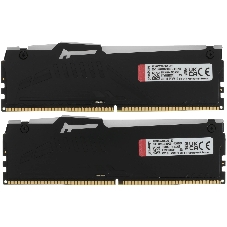 Оперативная память Kingston Fury Beast, DDR5, 32Gb (2x16GB), 5600MHz, CL36, DIMM, с радиаторами, RGB, черный