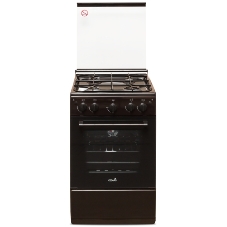 Плита газовая Cezaris ПГ 2150-09 коричневый, конфорок 4 шт, духовка 43 л, 50 см x 85 см x 50 см