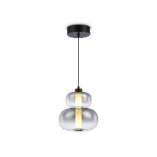 Подвесной светодиодный светильник Ambrella light LH11052 BK/SM черный/дымчатый 12W 3000K D230*265