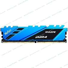 Оперативная память NETAC Shadow, DDR4, 8GB (1x8GB), 2666MHz, CL19, DIMM, с радиаторами, синий