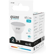 Лампа светодиодная Gauss Elementary 13621 11Вт цок.:GU10 софит 180B св.свеч.бел.нейт. MR16 (упак.:10шт)