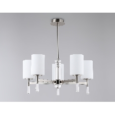 Люстра Ambrella light LH56251/5 SN/FR никель/белый матовый E27/5 max 60W D600*590